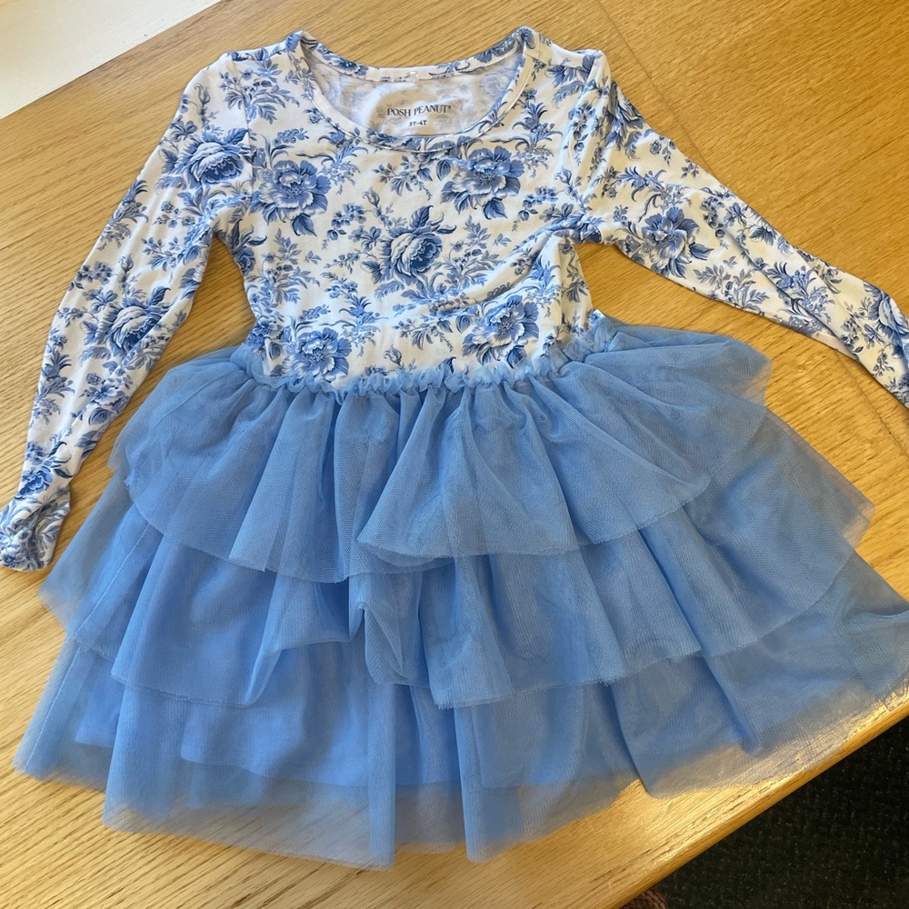 Posh Peanut Blue Floral Dress
